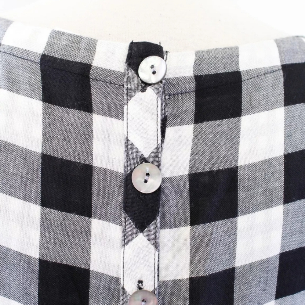 J. Jill Black and White Buffalo Check Midi Dress - Picture 6 of 8